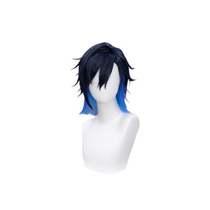 DokiDoki Vtuber NIJISANJI EN Cosplay Yugo Asuma Cosplay Wig Men YouTuber Dark Blue / Light Blue Gradient Hair