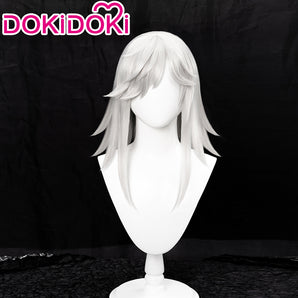 DokiDoki Game Genshin Impact Cyno Cosplay Long White Wig/Hat Sumeru