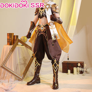 【L Ready For Ship】DokiDoki-SSR Game Genshin Impact Cosplay Male Traveler Sora Costume Kong Aether Costume / Shoes