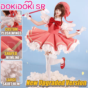 【Partially Ready For Ship】DokiDoki-SR Anime Card Captor Sakura Cosplay Kinomoto Sakura Costume / Shoes Women Cardcaptor Sakura
