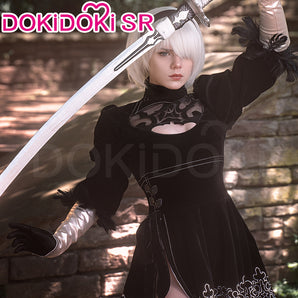【Ready For Ship】DokiDoki-SR Cosplay Game  Cosplay Black Dress Costume Women