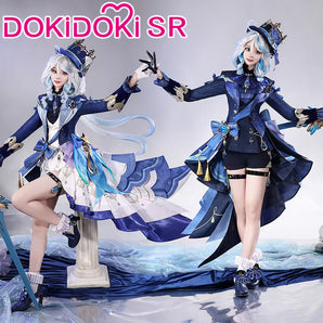 【Ready For Ship】【Size S-2XL】DokiDoki-SR Game Genshin Impact Cosplay Fontaine Furina Costume Dark Furina Focalors