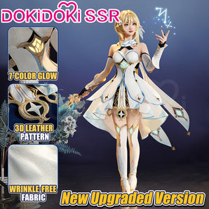 【Partially Ready For Ship】【7 Diffrent Lights】DokiDoki-SSR Game Genshin Impact Traveler Lumine Cosplay Costume Ying /Shoes