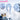 DokiDoki Game Genshin Impact Cosplay Odette Wig Long Blue White Highlight Hair Buns Snezhnaya