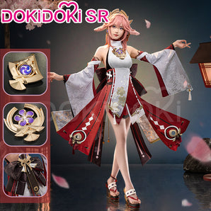 【 Ready For Ship】DokiDoki-SR Game Genshin Impact Yae Miko Cosplay Costume / Shoes