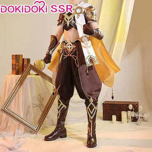 【Costume Ready For Ship】DokiDoki-SSR Game Genshin Impact Cosplay Male Traveler Sora Costume Kong Aether Costume / Shoes