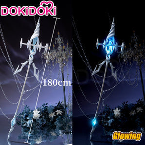 【Glowing】DokiDoki Game Genshin Impact Cosplay Tsaritsa Prop Staff Anastasya Feodorovna Snezhnaya Sudden Snow