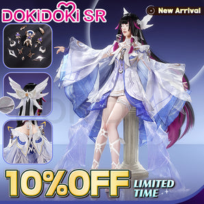 【Size S-3XL】DokiDoki-SR Game Genshin Impact Cosplay Columbina Costume Moon Maiden Song of the Welkin Moon Nod Krai