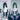 DokiDoki Game Genshin Impact Cosplay Vodyanitsa Wig Long Straight Dark Green Dusty Blue Gradient Hair Snezhnaya Sudden Snow