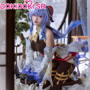 【Costume Ready For Ship】DokiDoki-SR Game Genshin Impact Cosplay Gan Yu Costume Ganyu / Shoes
